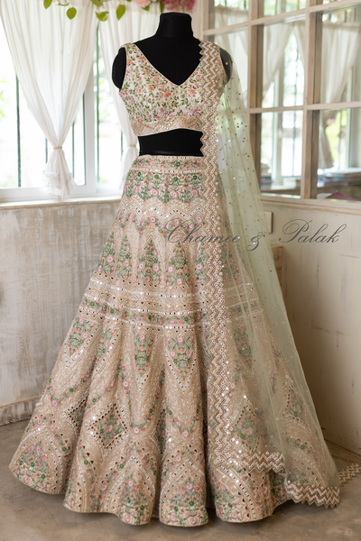 Chamee And Palak - Shop Designer Embroidered Lehenga Set