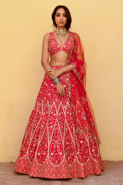 Pink Ombré Lehenga Set | Chamee & Palak – KYNAH